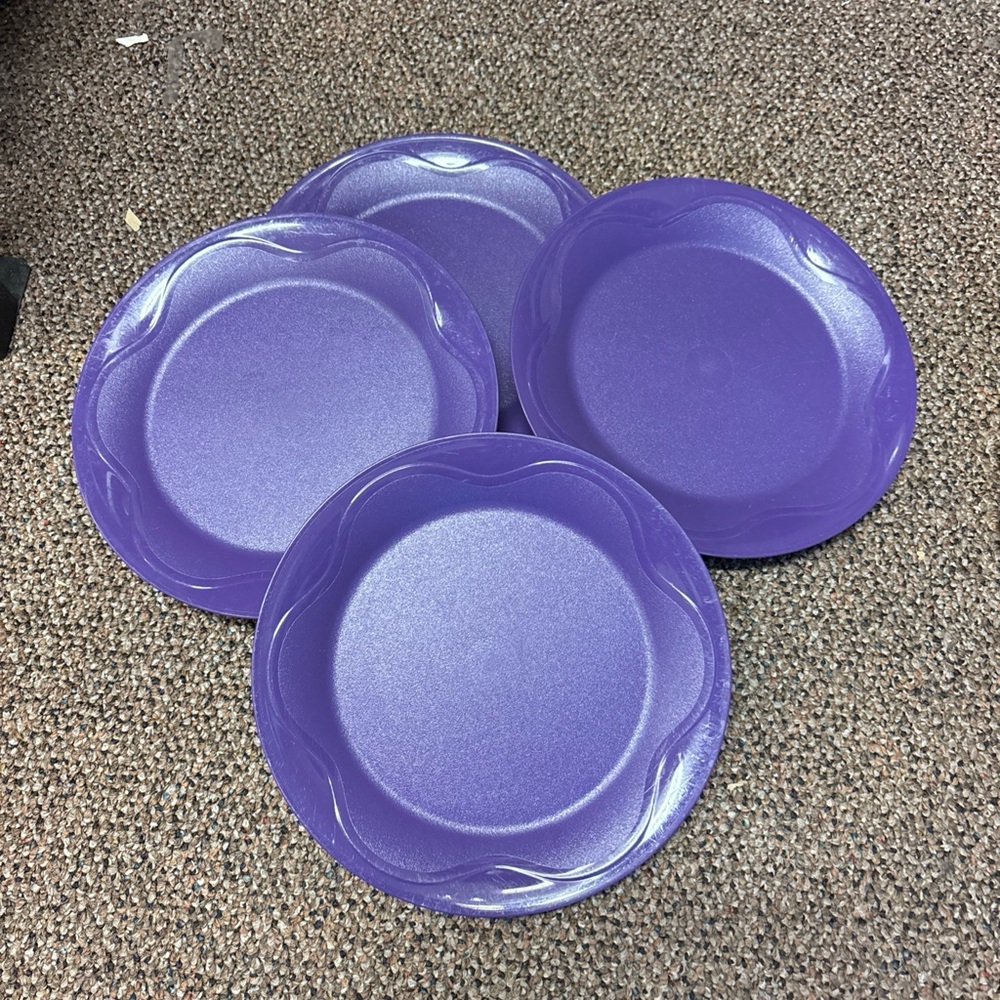 Tupperware Purple Dinner Plates Set of 4